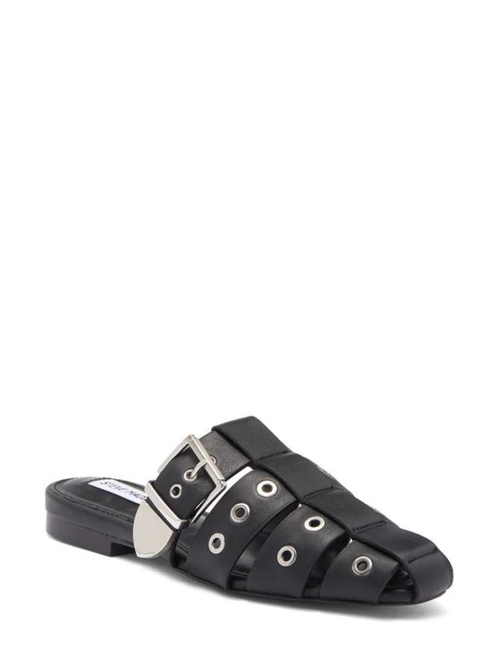 Steve Madden Black Leather Ladera Mules New!